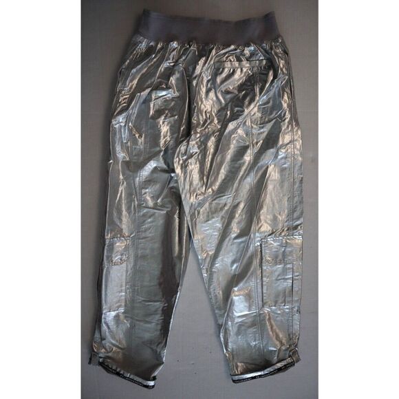 FP Movement OB1870057 Women's Sz S Silver Mesmerize Me Shine Pants - Picture 2 of 16
